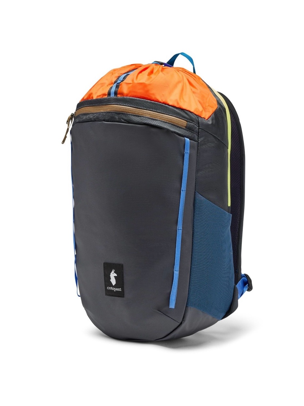 cotopaxi Graphite Backpack with Blue and Orange Accents